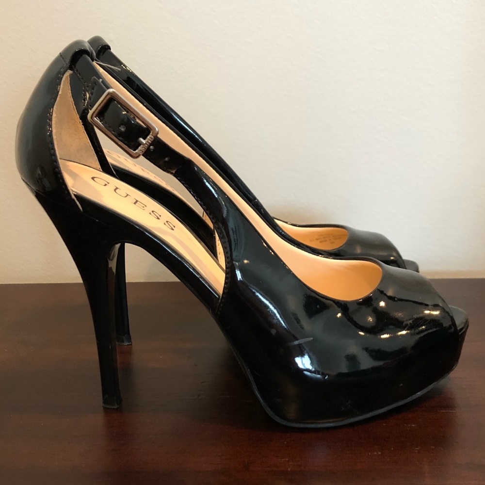 Black Guess Peeptoes